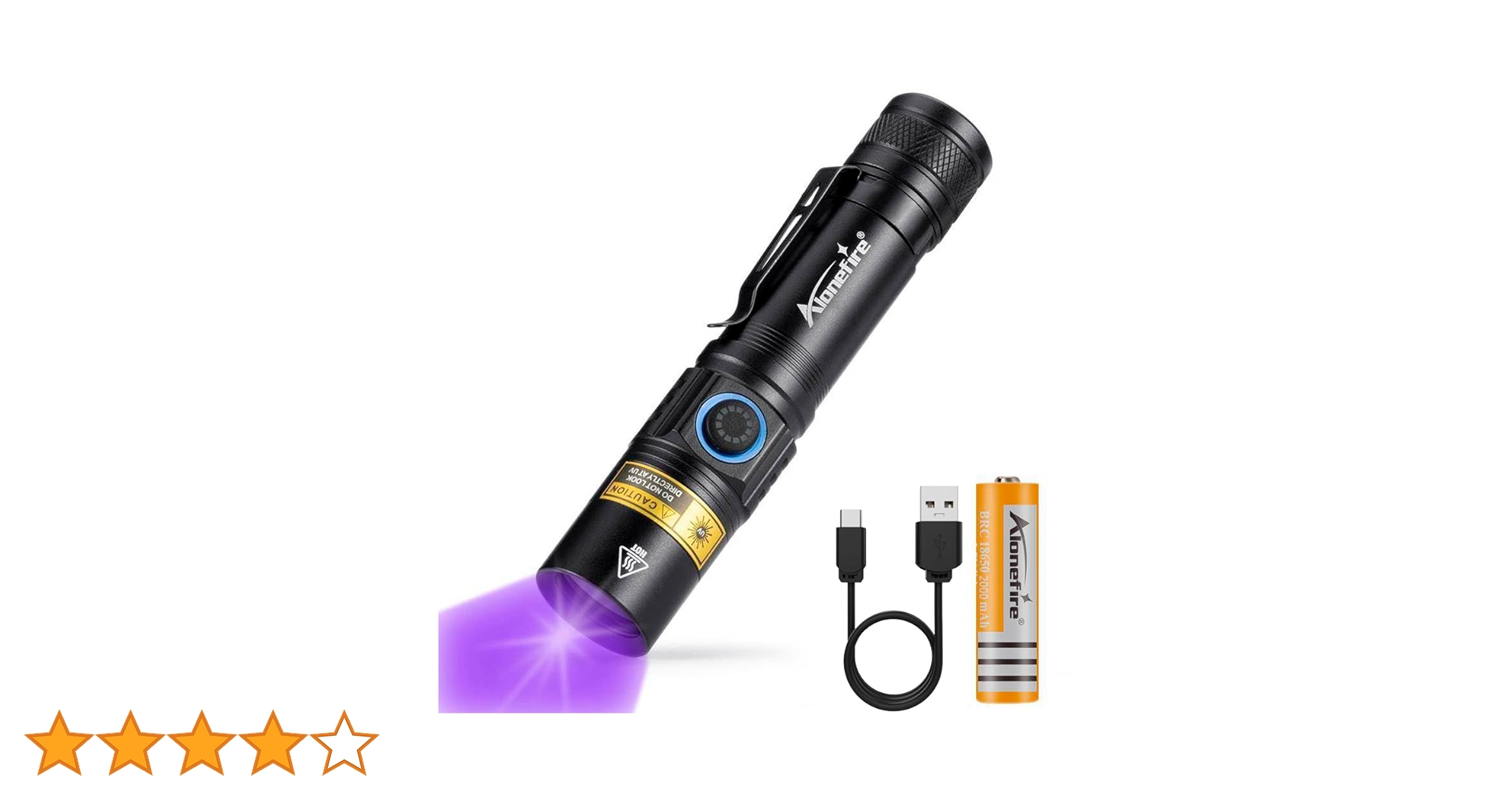 Amazon.co.jp : Alonefire SV38 5W 365nm ブラックライト UV懐中電灯